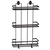 Etajera baie, din otel, design modern, montaj pe perete, cu suruburi, 3 rafturi, 30 x 13 x 52 cm, negru - - Roveli