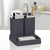 Set accesorii baie, realizat din materiale calitative, ABS si polistiren, dozator sapun, pahar baie, savoniera, finisaj antracit si cromat - 2- Roveli