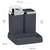 Set accesorii baie, realizat din materiale calitative, ABS si polistiren, dozator sapun, pahar baie, savoniera, finisaj antracit si cromat - 5- Roveli