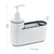 Set accesorii baie, fabricat din polistiren, dozator pentru sapun lichid si organizator, 0.2 L, 18 x 17.5 x 6 cm, alb - 2- Roveli