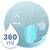 Fier de calcat cu abur, talpa ceramica, oprire automata, autocuratare, protectie la supraincalzire, rezervor de apa de 360 ml, abur vertical, reglare a temperaturii, 3000 W, alb - 6- Roveli