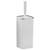 Perie WC, polistiren si ABS, montaj stativ, design modern, 10.2 x 10.2 x 34.2 cm, alb si argintiu - - Roveli