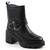 Ghete imblanite de dama , cu catarama​ aurie BH206-1-BLACK, Culoare (12): Negru, Marime (12): 37** - 2- Roveli