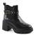 Ghete imblanite de dama , cu catarama argintie BH208-BLACK, Culoare (12): Negru, Marime (12): 37** - - Roveli