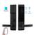 Incuietoare inteligenta pentru hotel DacEnergy©, material aluminiu, deblocare cu aplicatie Bluetooth TTlock / TTHotel, cheie, card RFID, pentru usa din lemn/otel, negru - 3- Roveli