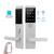 Incuietoare inteligenta DacEnergy©, pentru hotel,apartament, motel, material aluminiu, deblocare Aplicatie TTLock / TTHotel / Card RFID / Cheie, pentru usa din lemn, argintiu - - Roveli