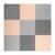 ​Covoras puzzle din spuma, 180x180 cm, 9 buc, antiaderent, moale, gri si piersica - - Roveli