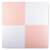 Covoras puzzle din spuma, 4 buc, ansamblat usor, impermeabil, fara BPA, alb si piersica, 120x120x1 cm - - Roveli