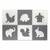 Covoras puzzle din spuma, imprimat cu animale, 6 piese, antiderapant, 180 x 120 x 1,1 cm - - Roveli
