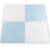 Covoras puzzle din spuma, 4 buc, ansamblat usor, impermeabil, fara BPA, alb si albastru, 120x120x1 cm - 4- Roveli