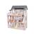 Casuta de papusi DacEnergy©, realizata din MDF, 3 etaje, 4 camere, balcon, 2 scari, 15 piese de mobilier, 62 x27 x77 cm, gri - 2- Roveli