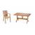 Set masa DacEnergy©, confectionat din polipropilena, forma dreptunghiulara, cu model imprimat, fixa, 4 scaune, rezistenta la umezeala, 140 x 73 x 80 cm, teak - - Roveli
