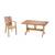 Set masa DacEnergy©, confectionat din polipropilena, forma dreptunghiulara, cu model imprimat, fixa, 6 scaune, rezistenta la umezeala, 140 x 73 x 80 cm, teak - - Roveli