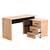 Birou DacEnergy©, din PAL melaminat, stil modern, design functional, de colt, 3 sertare, 3 rafturi, stejar artisan si negru, 137.5 x 75 x 101.5 cm - 2- Roveli