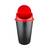 Cos de gunoi DacEnergy©, realizat din plastic, cu capac batant, capacitatea 60 l, rosu - - Roveli