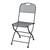 Set masa patrata pentru gradina DacEnergy©, din metal, cu blat sticla, 4 scaune pliante, gri, 70 x 70 x 70.5 cm - 3- Roveli