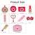 Set trusa de machiaj DacEnergy©, din lemn non-toxic, pentru feteite, 11 piese,  21.5 x 16 x 6 cm, roz - 3- Roveli