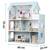 ​Casuta de papusi , din lemn si placa MDF, cu 3 etaje, 11 piese de mobilier, dus, dulap, lampa, fotoliu, 5 camere si terasa, aranjamente interesante, 70 x 60 x 24 cm, albastru - 6- Roveli