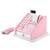 ​Set casa de marcat fetite , din lemn, numeroase monede si bancnote, carduri de plata, competente sociale, 18 x 18 x 16 cm, roz - - Roveli
