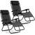 ​Set 2 sezlonguri de gradina pliabile cu perna DacEnergy©, cadru din otel, material textilen impermeabil si rezistent la UV, reglarea nivelului de inclinare in 3 nivele, 110 x 102 x 60 cm, negru - - Roveli
