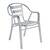Scaun DacEnergy©, din teava de aluminiu, stivuibil, rezistent la apa, intretinere usoara, cu picioare tubulare duble, interior / exterior, 56 x 60 x 79 cm, gri - - Roveli