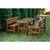 Set mobilier gradina DacEnergy©, o masa si 2 banci cu spatar, forma dreptunghiulara, din lemn de molid masiv, partial montat, 150 x 70 x 74 cm, maro inchis - 2- Roveli