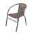 Set mobilier gradina DacEnergy©, realizat din metal si ratan sintetic, masa rotunda si doua scaune, 60 x 60 x 70 cm, culoare maro - 2- Roveli