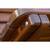 Set mobilier gradina DacEnergy©, o masa si 2 banci cu spatar, forma dreptunghiulara, din lemn de molid masiv, partial montat, 150 x 70 x 74 cm, maro inchis - 4- Roveli