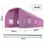Solar gradina DacEnergy©, profile din otel de 25 x 0, 7 mm, o usa, 8 ferestre cu plasa de tantari, 2.5 x 4 x 2 m, suprafata totala 10m2, folie PE 140 g/m2 rezistenta la UV4, roz - 3- Roveli