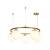 ​Lustra, structura metalica, forma de inel, cu cinci globuri luminoase din sticla opal, soclu E27, 650 x 650 x 1000 mm, IP20, auriu si alb - 3- Roveli