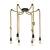 ​Candelabru, design deosebit, 6 surse cu soclu E27, 28W, IP20, 1590 x 180 mm, design deosebit, rustic, negru si maro - 5- Roveli