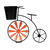 Ghiveci RETRO în formă de bicicletă, vişiniu / negru, SEMIL - 10- Roveli