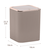 Cos de gunoi, realizat din plastic, forma dreptunghiulara, design modern si elegant, 5 L, 18 x 18 x 22.5 cm, culoarea maro si roz - 3- Roveli