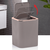 Cos de gunoi, realizat din plastic, forma dreptunghiulara, design modern si elegant, 5 L, 18 x 18 x 22.5 cm, culoarea maro si roz - 4- Roveli