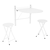 Set dining set 1+2, alb, AMADEO - - Roveli