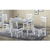 Set de bucătărie, MDF alb/textil gri, BRISBO 1+4 - 2- Roveli