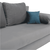 Canapea extensibilă, textil gri/turcoaz, CLIV - 5- Roveli