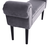 Bancă, catifea Velvet, gri/negru, BURDA - 9- Roveli