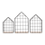 Set de 3 rafturi, natural/negru, AZURI - 4- Roveli