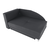Canapea extensibilă, material textil gri-negru, stânga, LAUREL - 6- Roveli