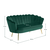 Canapea de lux, 2,5 locuri, smarald / auriu, Art-deco, NOBLIN - 2- Roveli