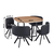 Set de mobilier dining 1+4, stejar/negru, BEVIS NEW - 3- Roveli