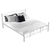 Pat de metal cu somiere, 180x200, alb, BRITA NEW - - Roveli