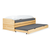 Pat cu module suplimentare extensibile, culoare naturală, lemn masiv, 90x200, FLOPY - 4- Roveli