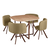 Set de mobilier dining 1+4, maro deschis/natural, BEVIS NEW - - Roveli