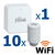 Kit controler gateway si 10 capete termostat smart pentru calorifer Ferroli, Wi-Fi, control de la distanta, siguranta pentru copii, detectare fereastra deschisa, afisaj digital, programabil, alb - - Roveli