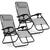 ​Set 2 sezlonguri de gradina pliabile cu perna DacEnergy©, cadru din otel, material textilen impermeabil si rezistent la UV, reglarea nivelului de inclinare in 3 nivele, 110 x 102 x 60 cm, gri - - Roveli