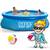 ​Piscina, realizata din material PVC durabil cu 3 straturi, capacitate 3853 litri, cu prelata, kit de reparare, 305 x 76 cm, albastra - 4- Roveli