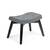 Set fotoliu de relaxare cu taburet DacEnergy©, material textil, picioare din lemn de fag, elegant, perna, gri inchis si negru - 2- Roveli