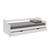 Pat cu pat suplimentar extensibil, alb, lemn masiv, 90x200, LAURA NEW - - Roveli